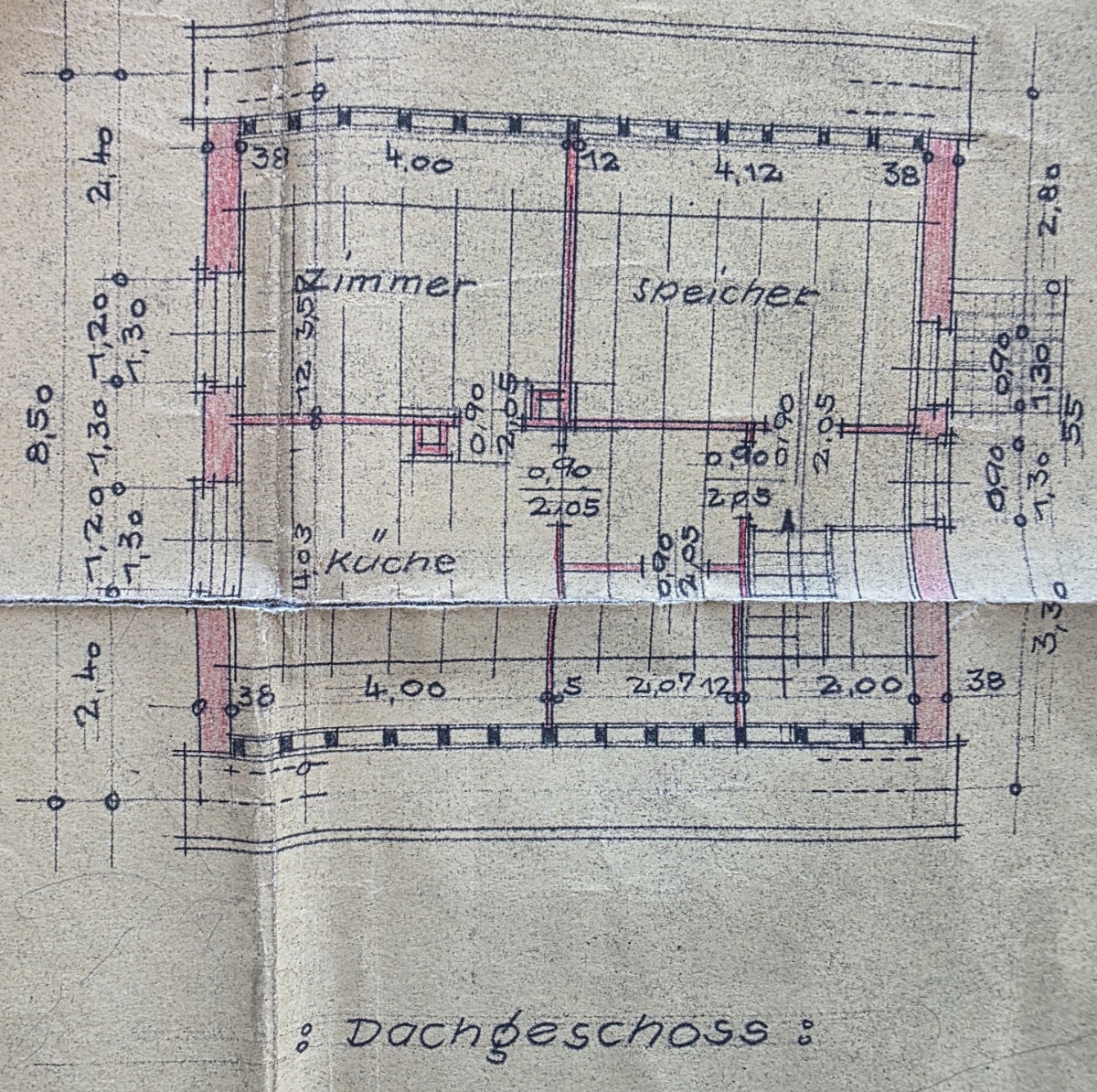 Einfamilienhaus Quierschied_Bauplan Dachgeschoss