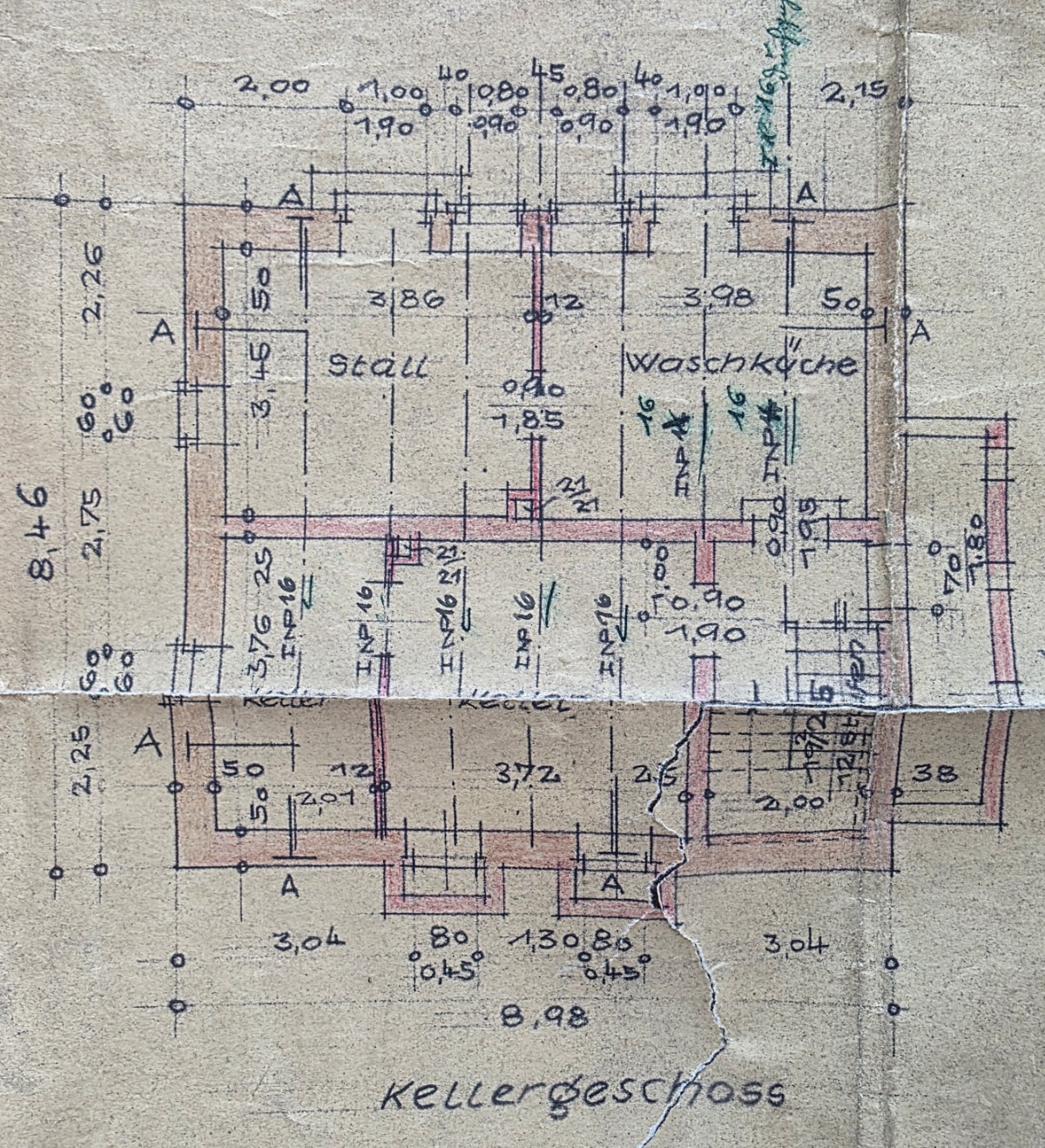 Einfamilienhaus Quierschied_Bauplan Kellergeschoss