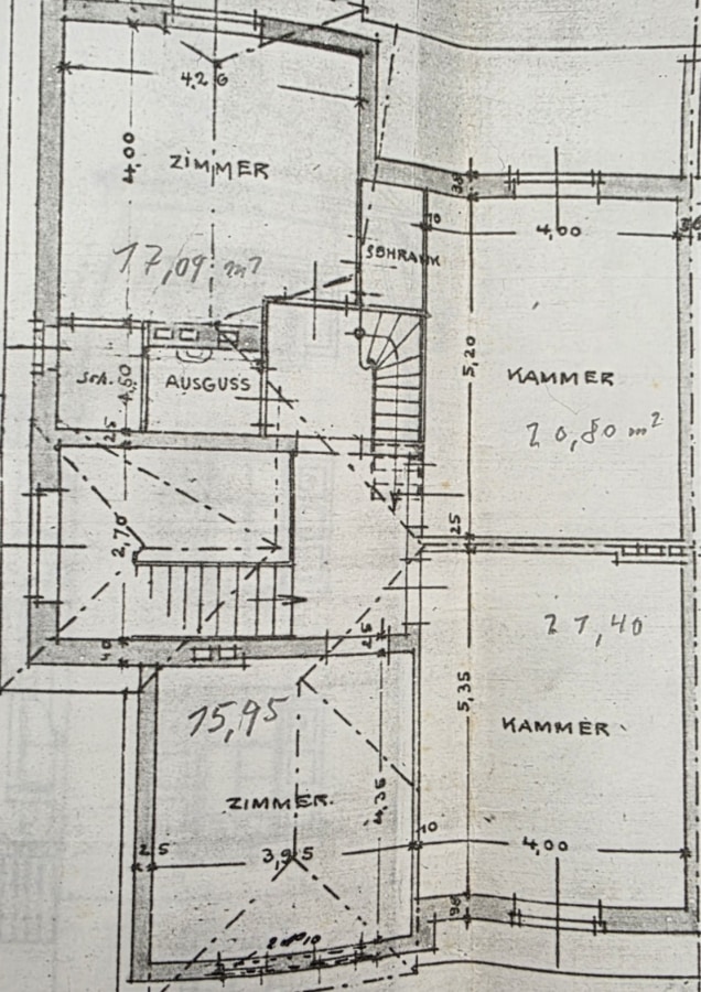 Mehrfamilienhaus in Saarbrücken-Bauplan Dachgeschoss