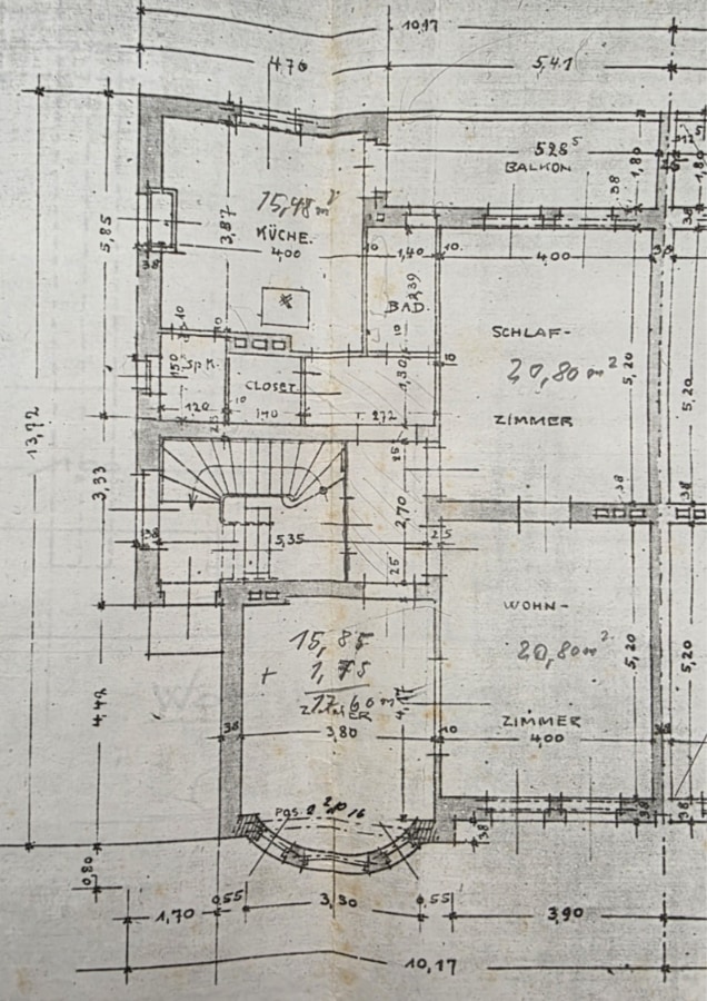 Mehrfamilienhaus in Saarbrücken-Bauplan Erdgeschoss