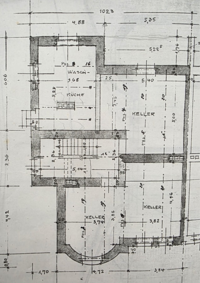 Mehrfamilienhaus in Saarbrücken-Bauplan Kellergeschoss